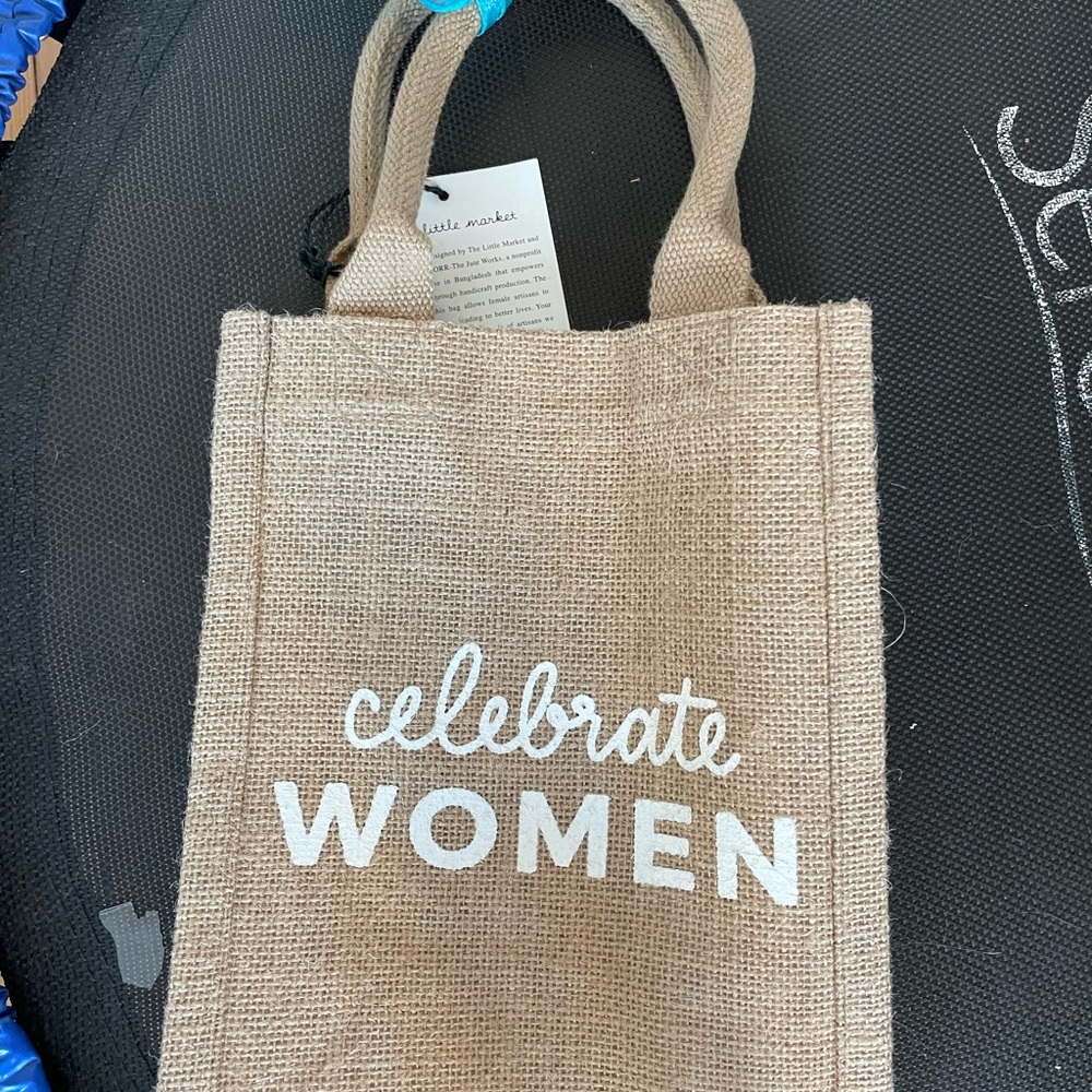 Small burlap tote or gift bag